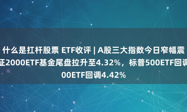 什么是扛杆股票 ETF收评 | A股三大指数今日窄幅震荡，中证2000ETF基金尾盘拉升至4.32%，标普500ETF回调4.42%