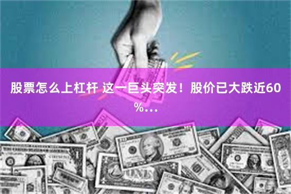 股票怎么上杠杆 这一巨头突发！股价已大跌近60%…
