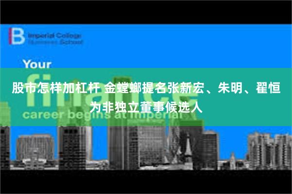 股市怎样加杠杆 金螳螂提名张新宏、朱明、翟恒为非独立董事候选人