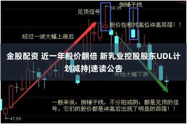 金股配资 近一年股价翻倍 新乳业控股股东UDL计划减持|速读公告