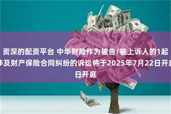 资深的配资平台 中华财险作为被告/被上诉人的1起涉及财产保险合同纠纷的诉讼将于2025年7月22日开庭