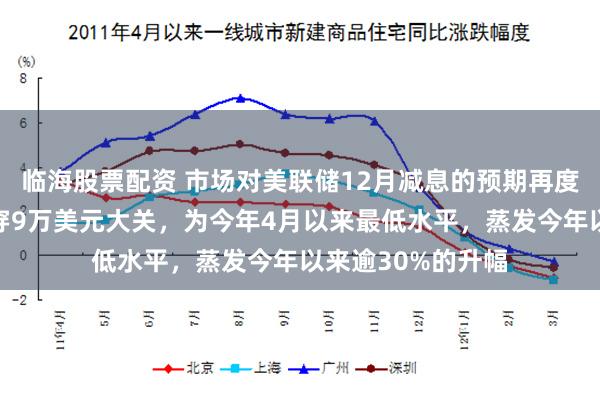 临海股票配资 市场对美联储12月减息的预期再度降温！比特币跌穿9万美元大关，为今年4月以来最低水平，蒸发今年以来逾30%的升幅